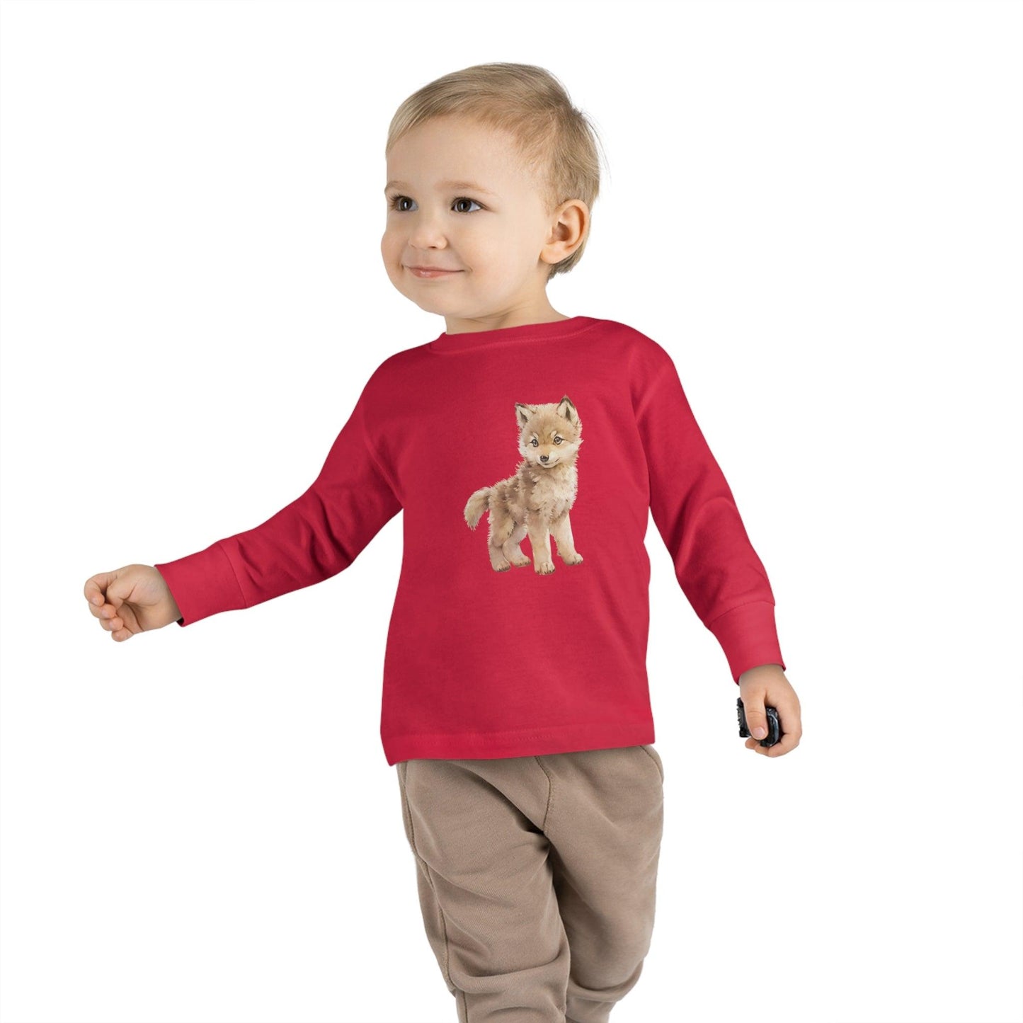 Woodland Baby Wolf Toddler Long Sleeve Shirt