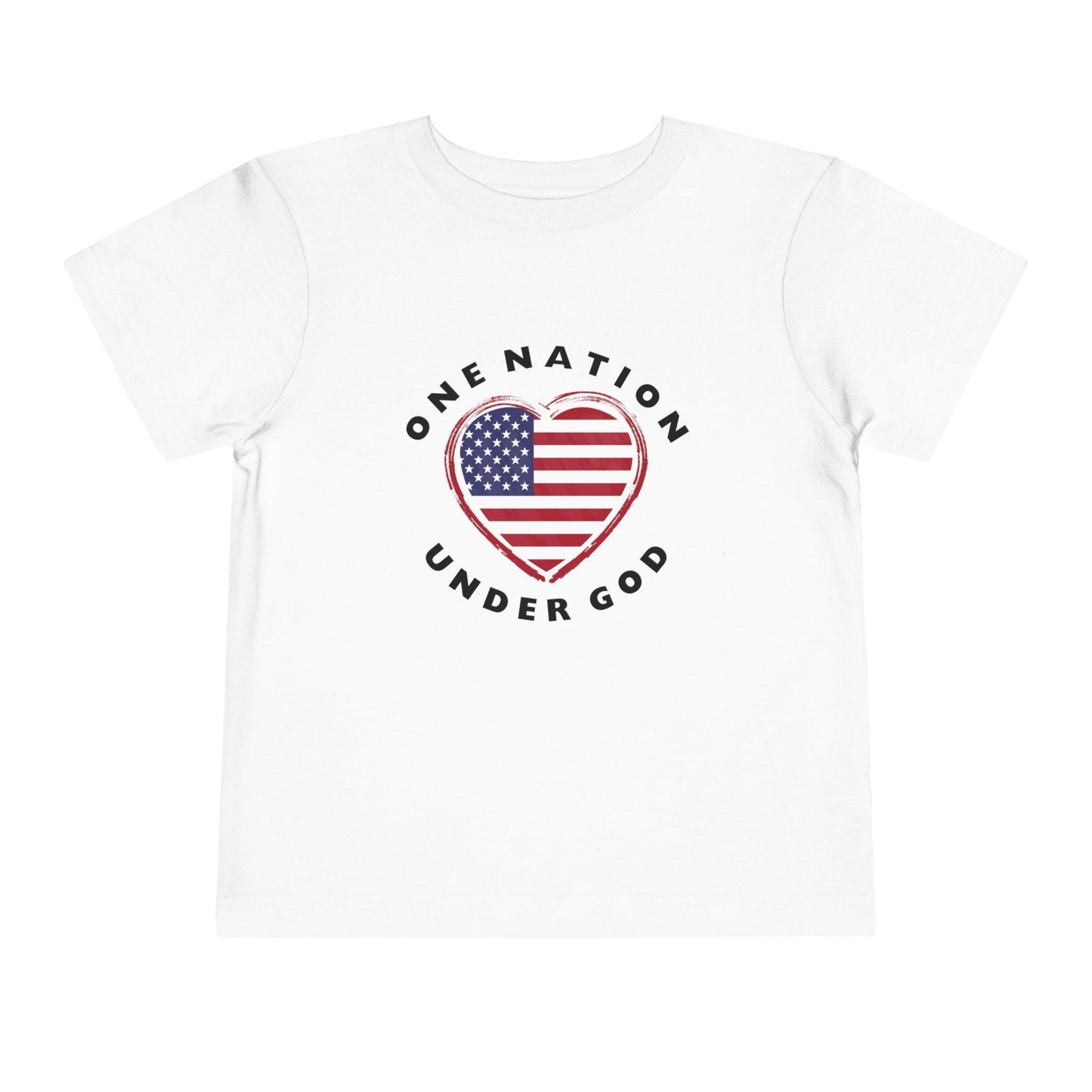 One Nation Under God Toddler T-Shirt, Kids Patriotic Shirt, 4th of July