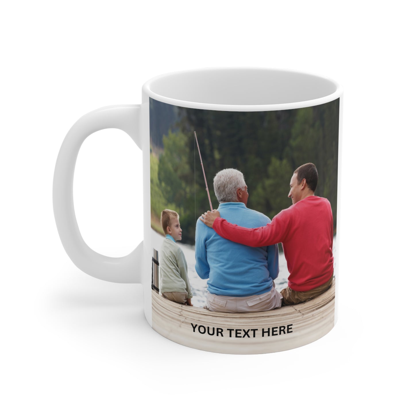 Fishing Mug, Personalized Photo Fishing Coffee Mug, Dad Fishing Mug, Fathers Day Gift, Custom Photo Coffee Mug, Grandpa, Son and Grandson