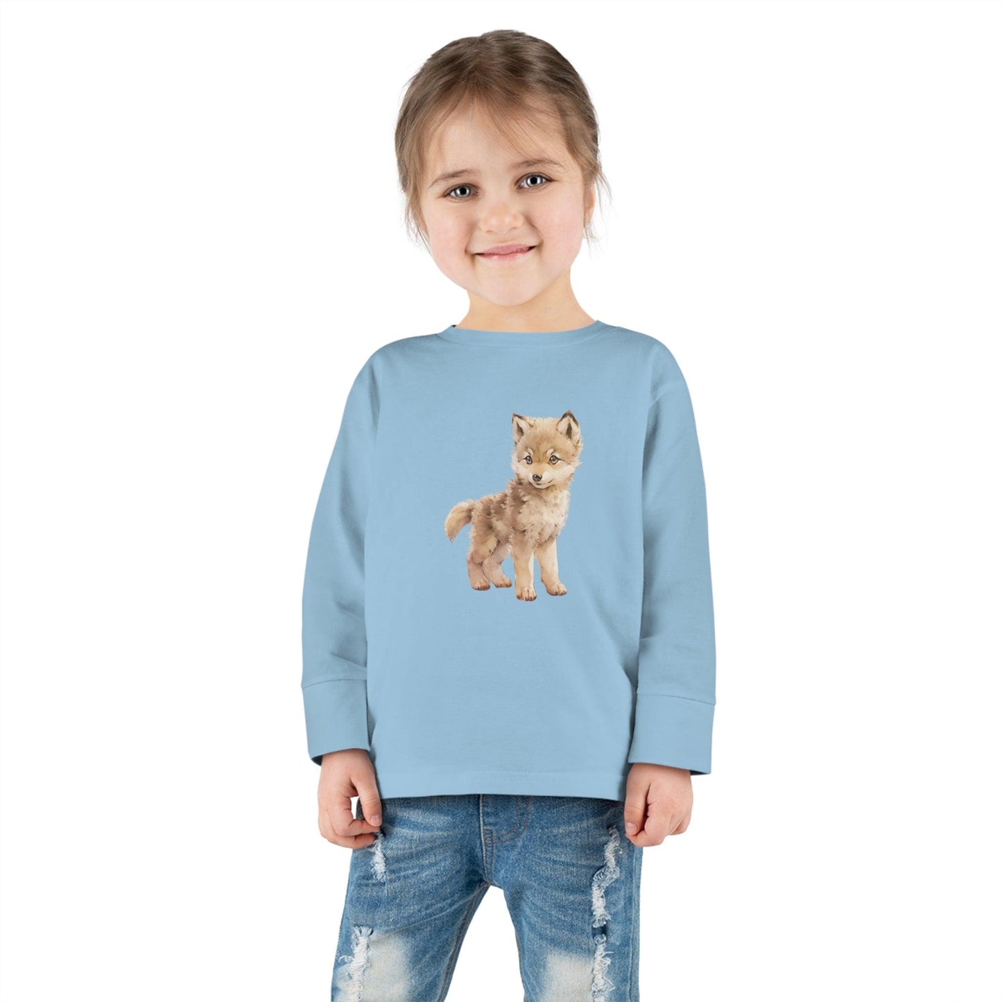 Woodland Baby Wolf Toddler Long Sleeve Shirt