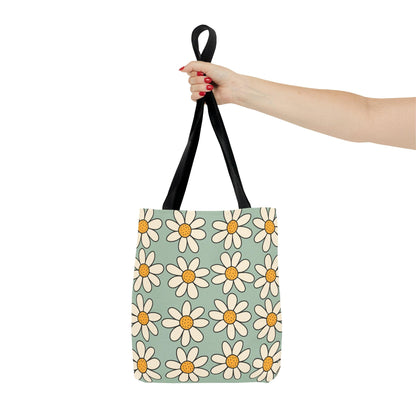 Daisies Tote Bag, Boho Daisies with All Over Print Tote, Plant Lady Bag, Gardener Accessory Bag