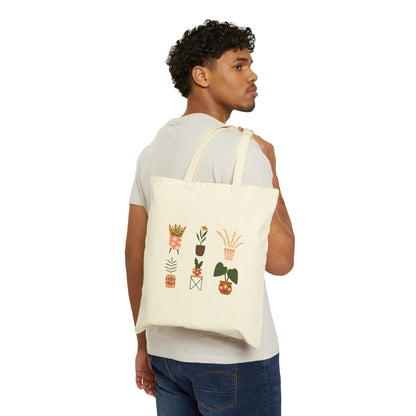 Plant Cotton Canvas Tote Bag, Plant Lover Bag, Garden Lover Gift