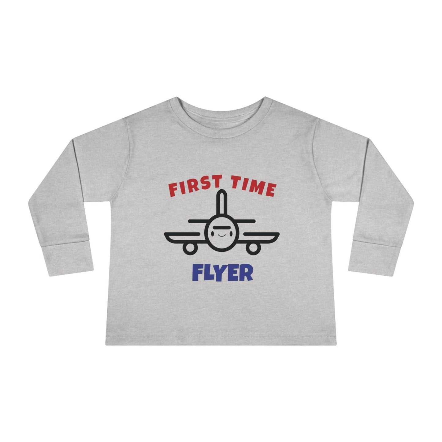 heather first time flyer toddler long sleeve shirt