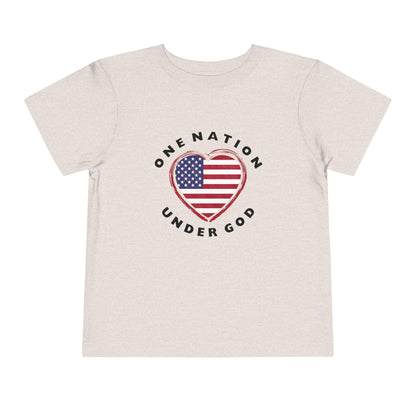 One Nation Under God Toddler T-Shirt, Kids Patriotic Shirt, 4th of July