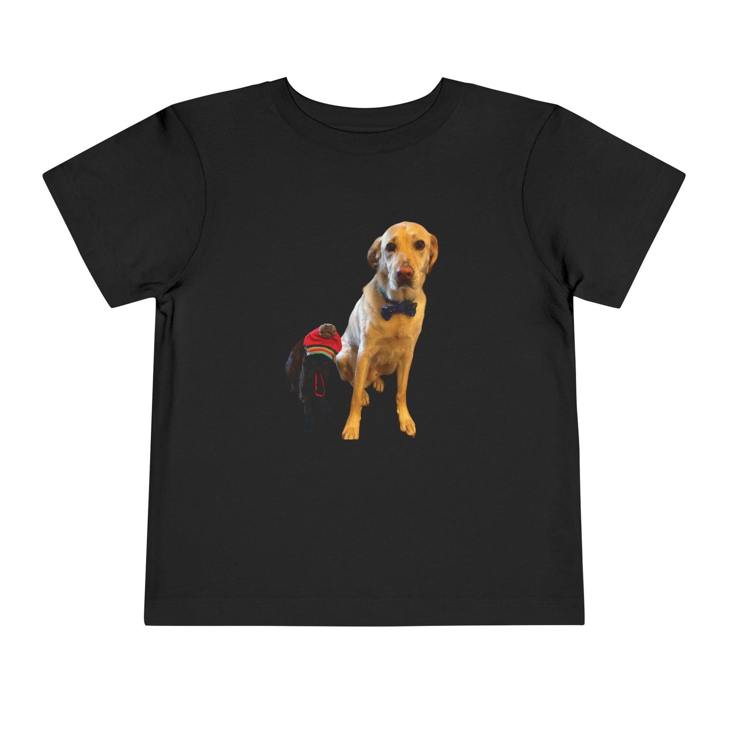 black Personalized Toddler Photo Short Sleeve T Shirt