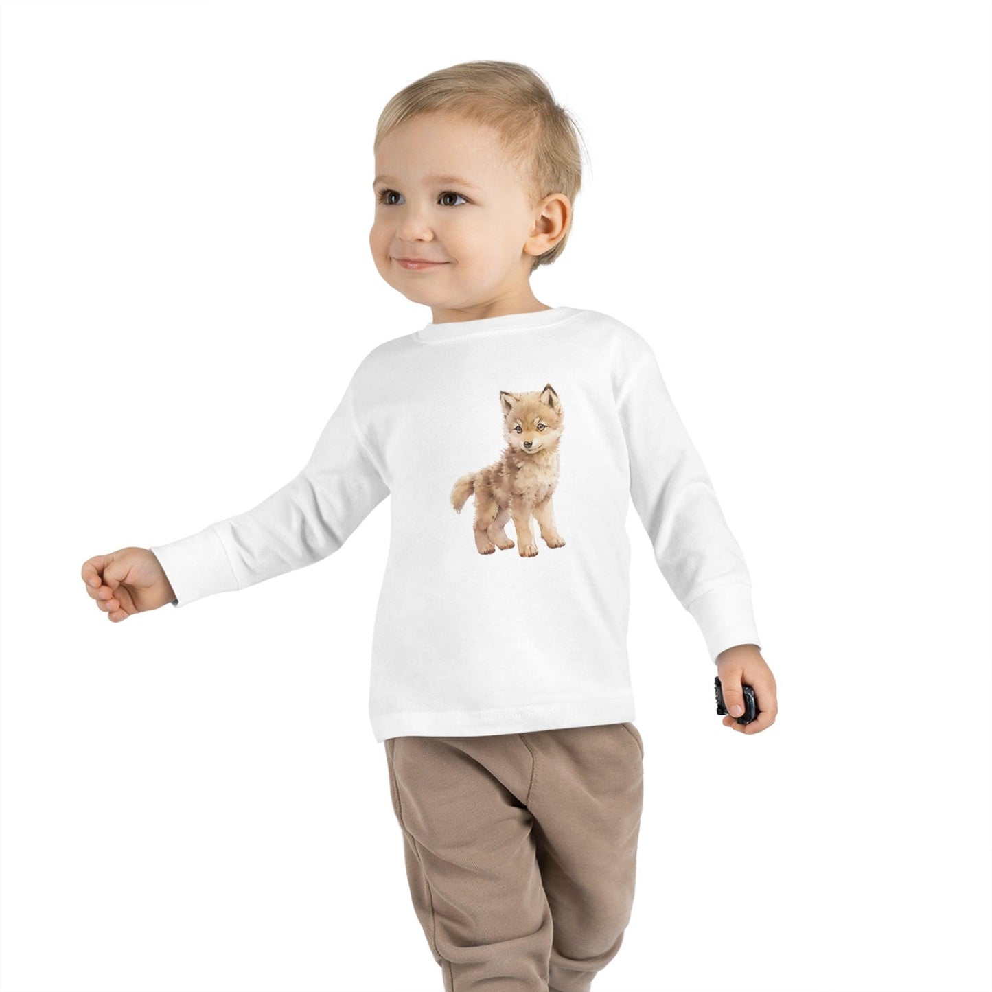 Woodland Baby Wolf Toddler Long Sleeve Shirt