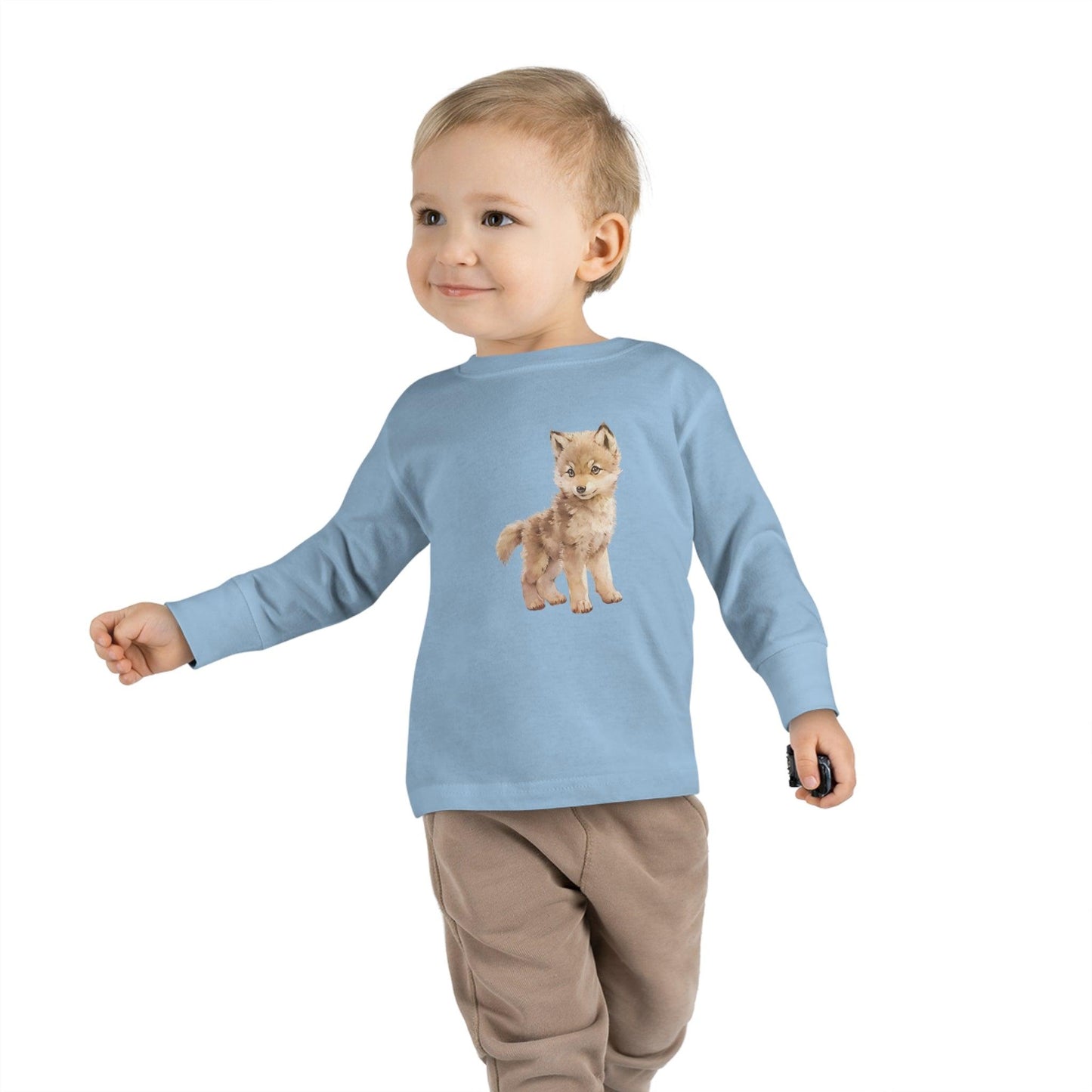 Woodland Baby Wolf Toddler Long Sleeve Shirt