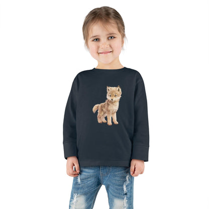 Woodland Baby Wolf Toddler Long Sleeve Shirt