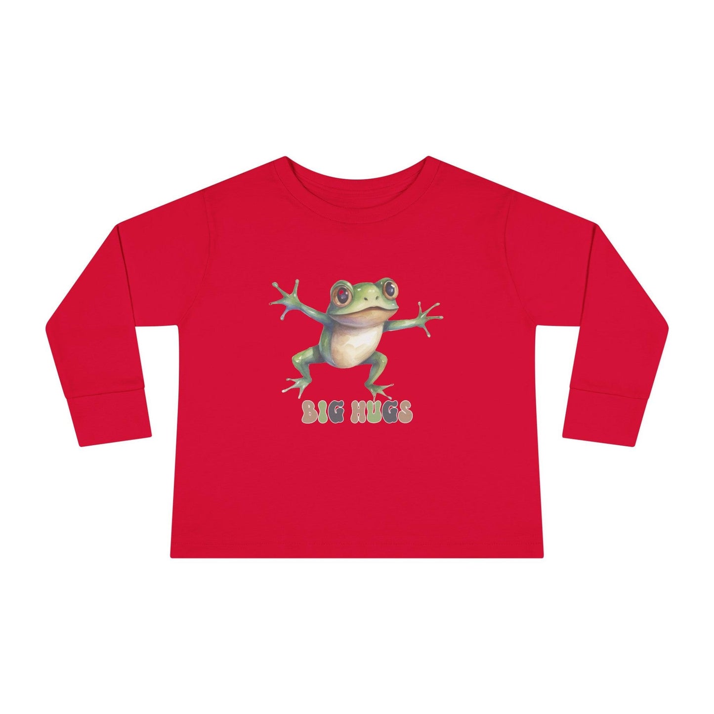 red frog big hugs toddler long sleeve shirt