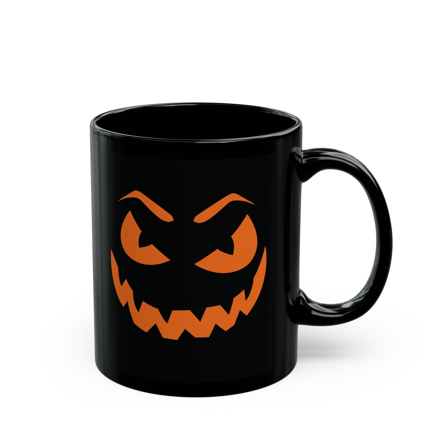 Halloween Pumpkin Face Coffee Mug, Pumpkin Face Halloween Black Coffee Cup (11oz, 15oz)