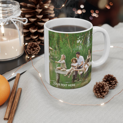 Fishing Mug, Personalized Photo Fishing Coffee Mug, Dad Fishing Mug, Fathers Day Gift, Custom Photo Coffee Mug, Family Fishing Photo