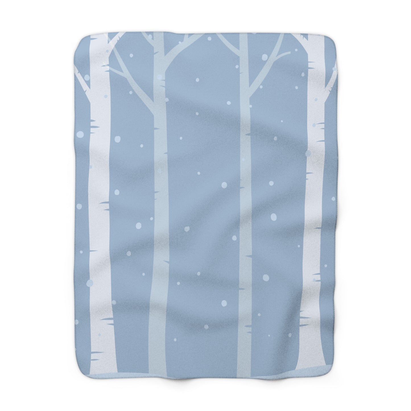 blue birch trees 50x60 blanket