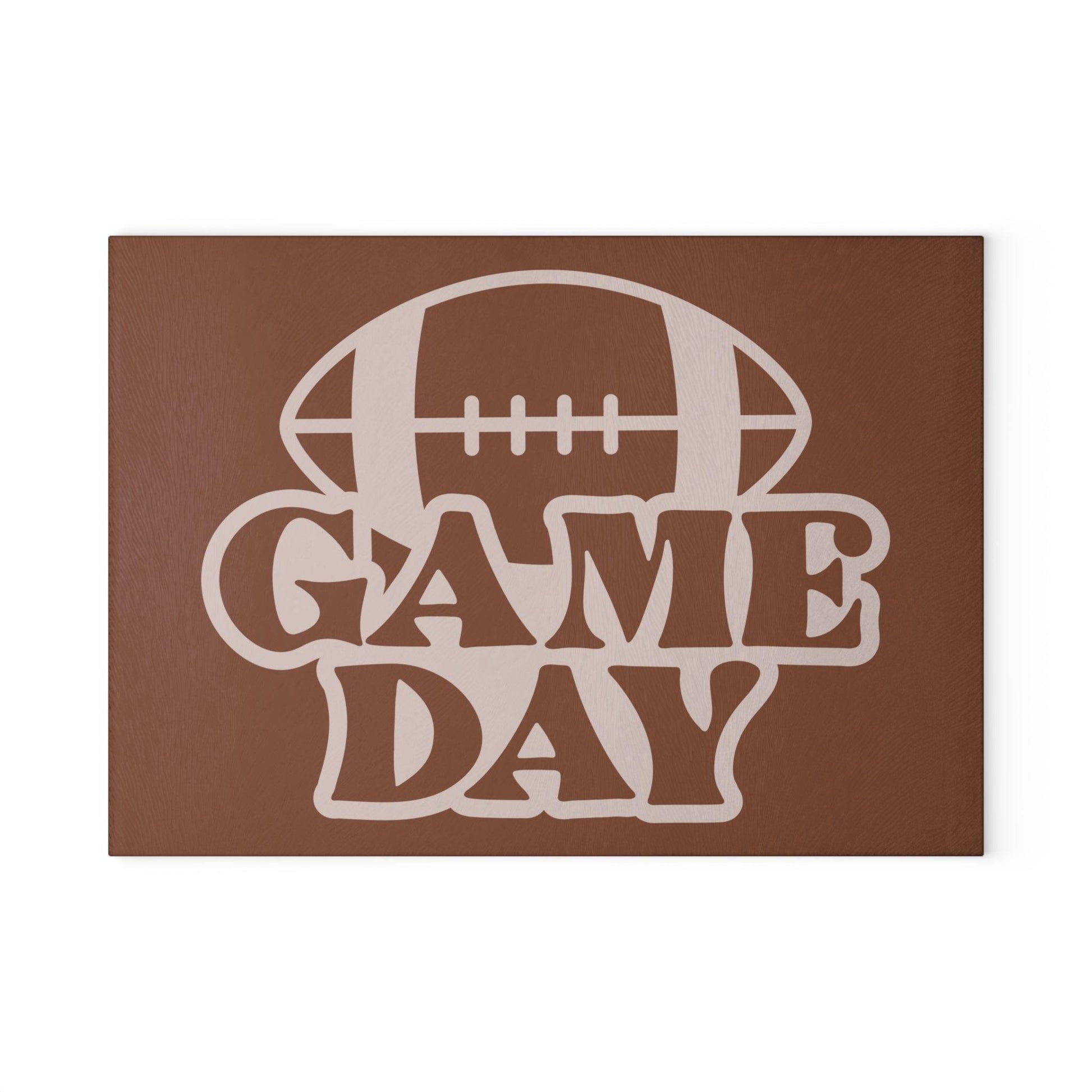 Game Day Football Glass Cutting Board small