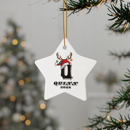 Letter Name Ornament, 2024 Personalized Family Ornament, Custom Initial Ornament, Family Keepsake Ornaments, 2-Side Print