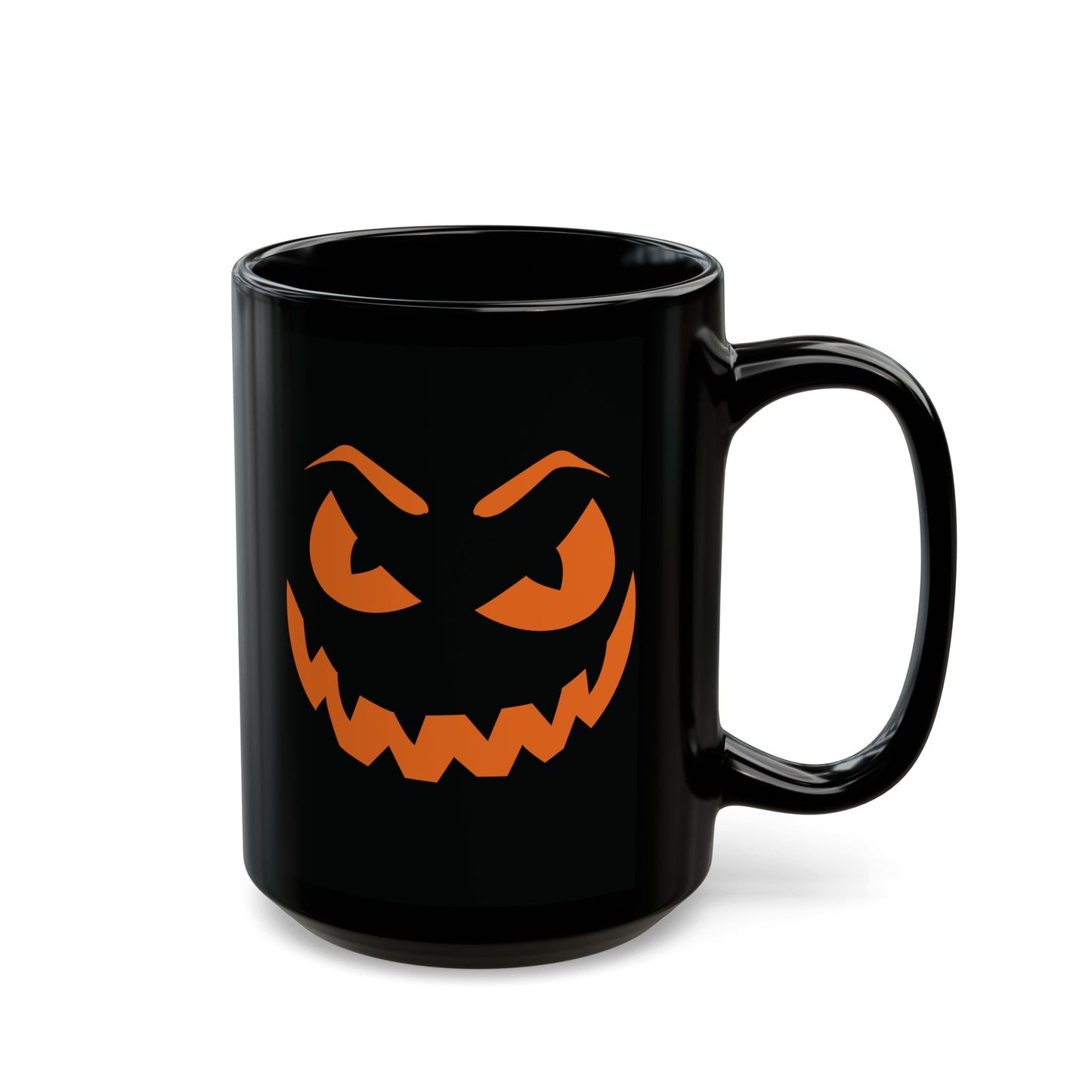 Halloween Pumpkin Face Coffee Mug, Pumpkin Face Halloween Black Coffee Cup (11oz, 15oz)