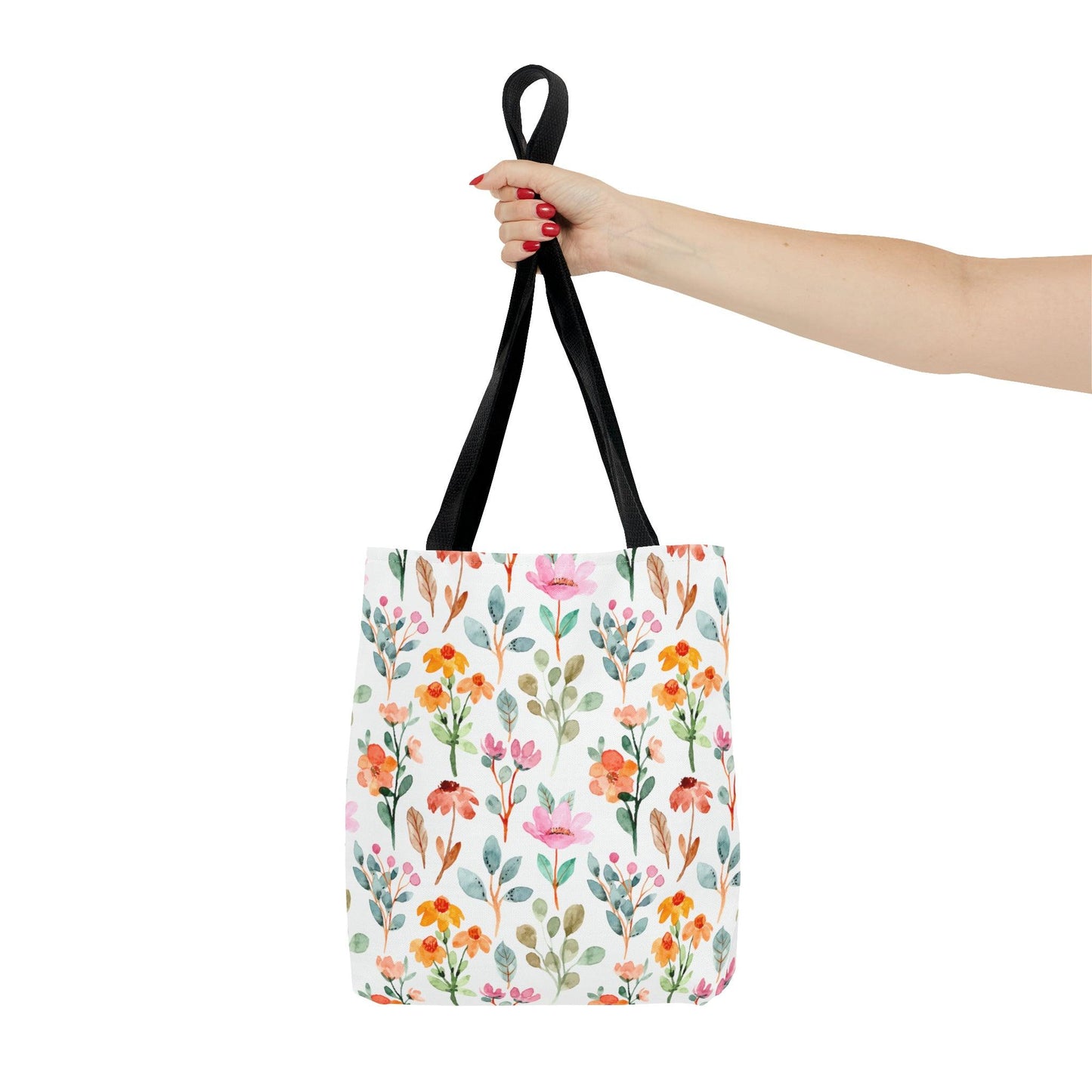 Floral Tote Bag, Beautiful Flowers with All Over Print Tote, Botanical Bag, Gardener Accessory Bag