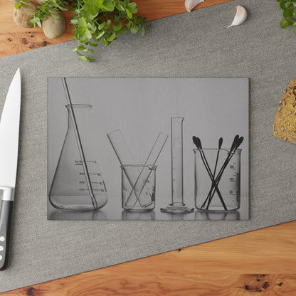 Science Teacher Glass Cutting Board on kitchen table