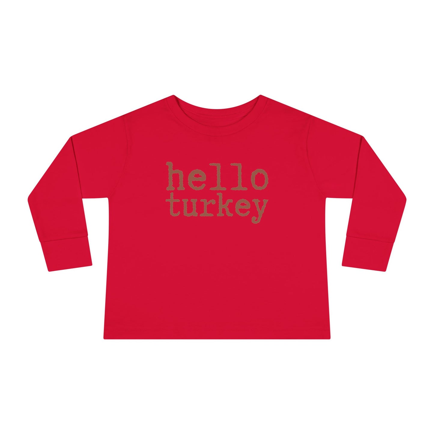 Hello Turkey Long Sleeve Tee red