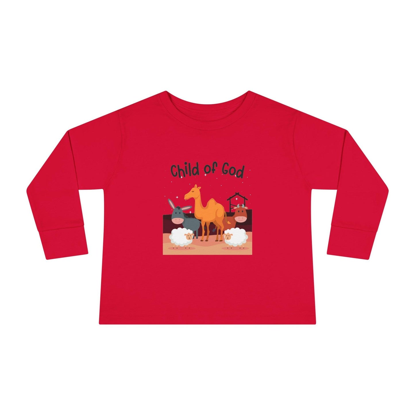 red child of God toddler long sleeve shirt