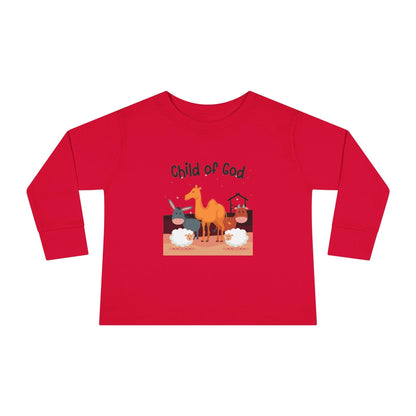 red child of God toddler long sleeve shirt