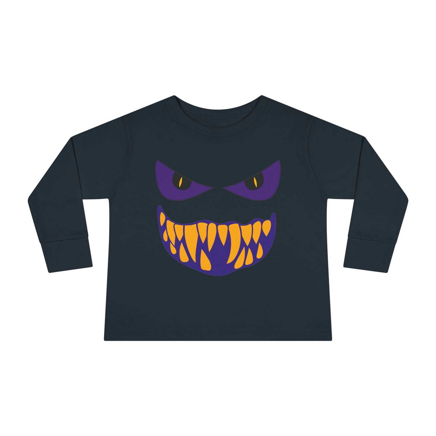 Scary Face Toddler Halloween Long Sleeve Shirt, Toddler Kids Face Shirt, Dracula Face Kids Shirt