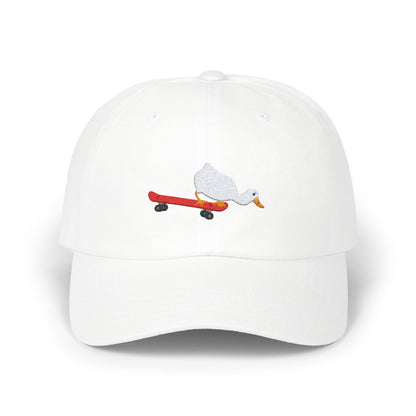 Goose on a Skateboard Embroidered Baseball Hat