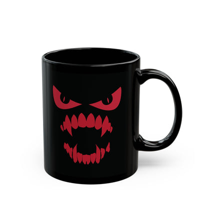 Scary Face Halloween Coffee Mug, Dracula Face Halloween Black Mug (11oz, 15oz)