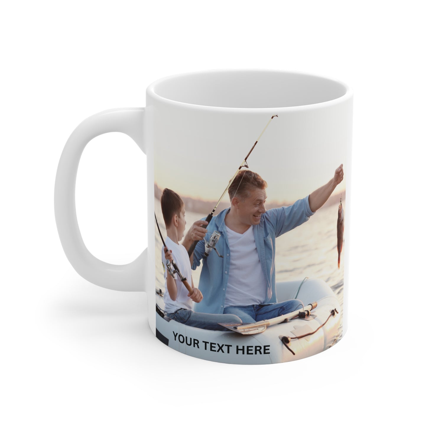 Fishing Mug, Personalized Photo Fishing Coffee Mug, Dad Fishing Mug, Fathers Day Gift, Custom Photo Coffee Mug