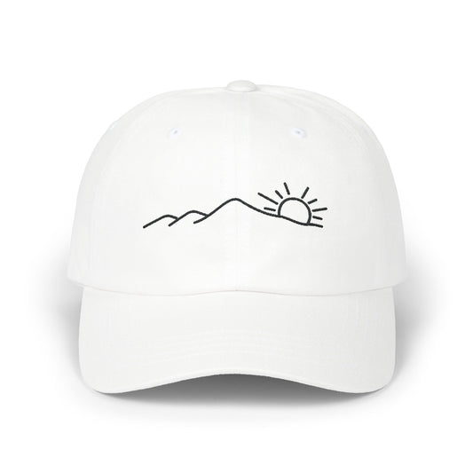 Mountains and Sun Embroidered Cap