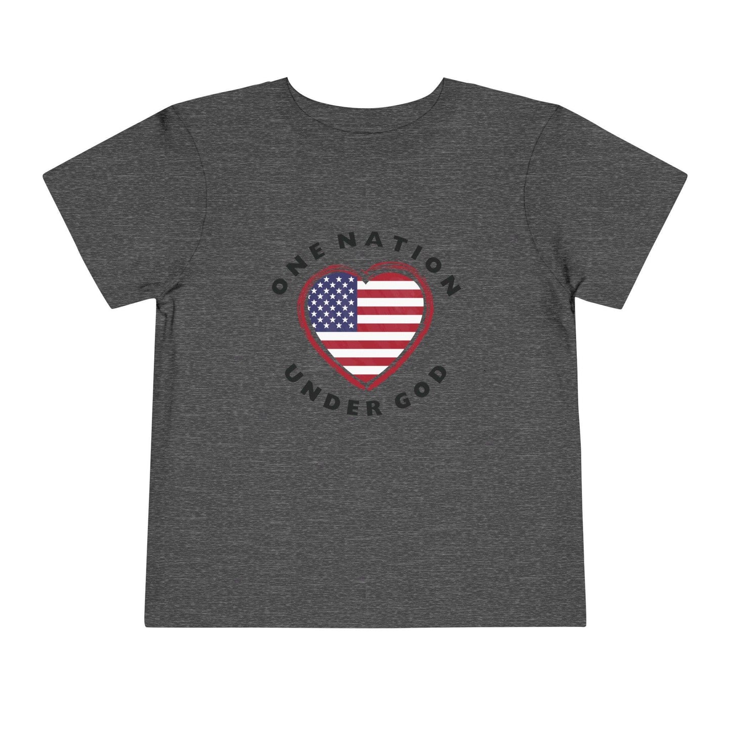 One Nation Under God Toddler T-Shirt, Kids Patriotic Shirt, 4th of July