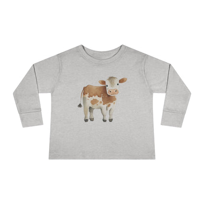 heather heather cow toddler long sleeve shirt