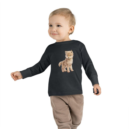 Woodland Baby Wolf Toddler Long Sleeve Shirt