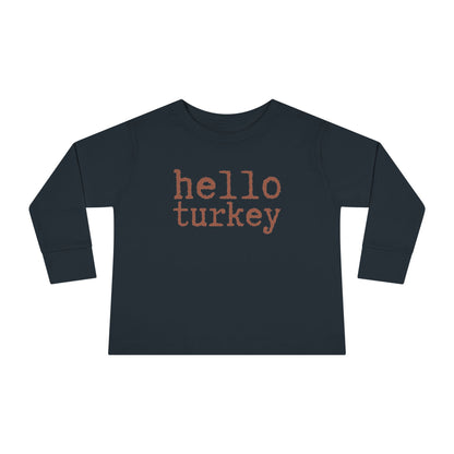 Hello Turkey Long Sleeve Tee black