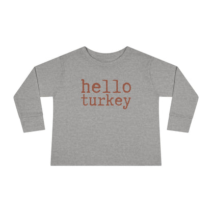 Hello Turkey Long Sleeve Tee heather