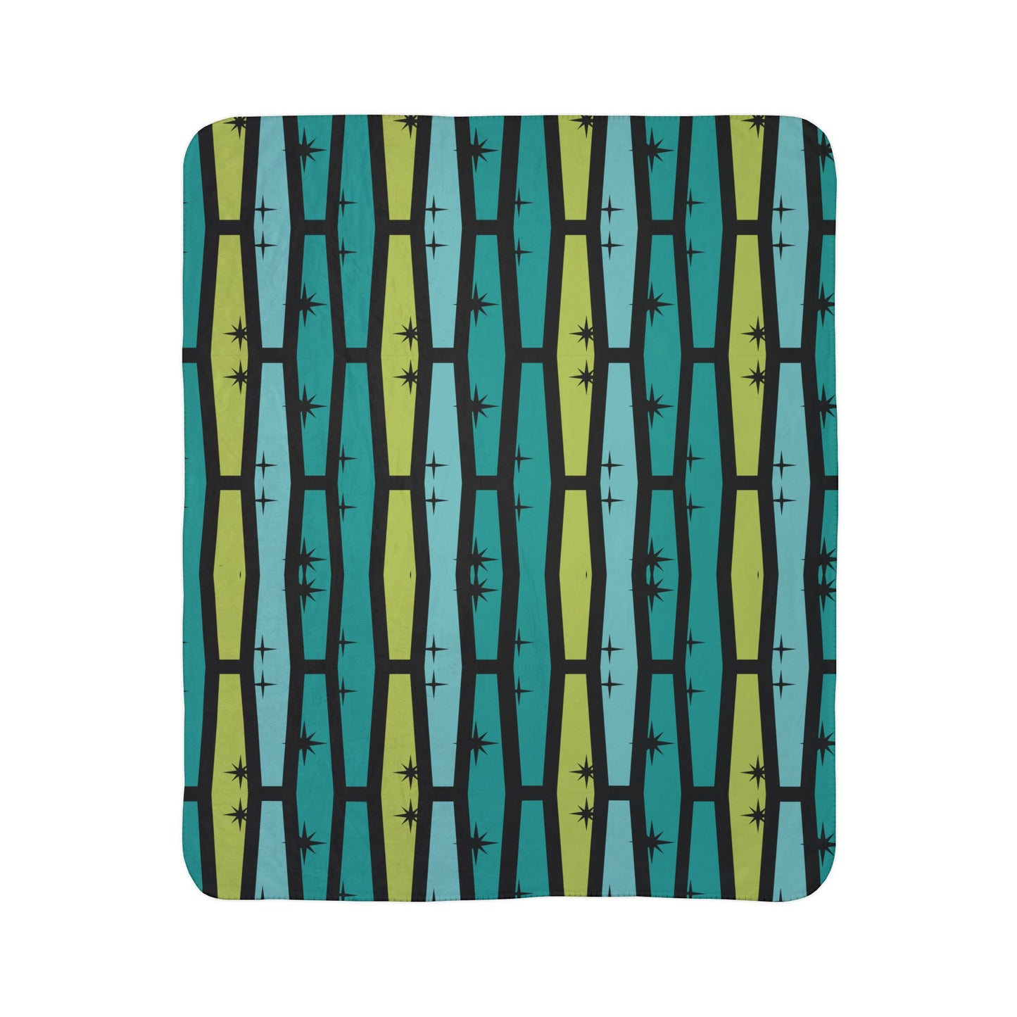 turquoise MCM throw blanket 50x60