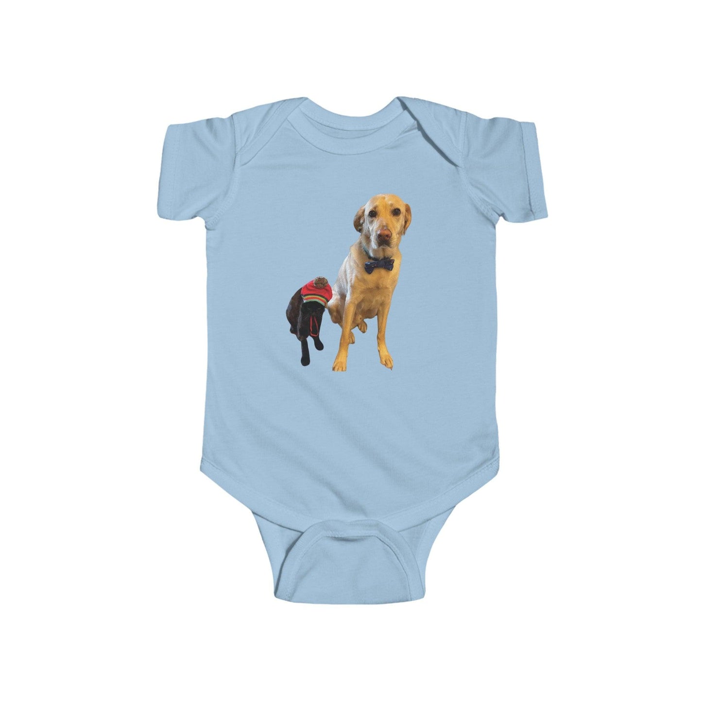 light blue Personalized Photo Infant Bodysuit