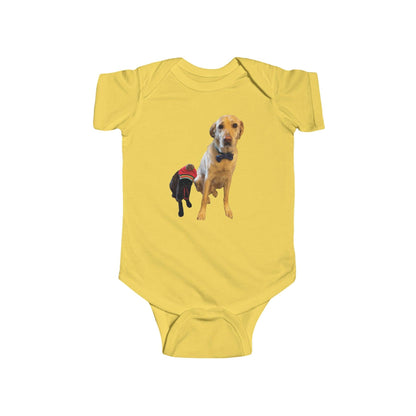 butter yellow Personalized Photo Infant Bodysuit