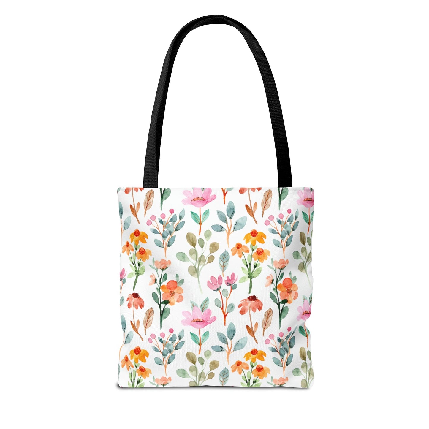 Floral Tote Bag, Beautiful Flowers with All Over Print Tote, Botanical Bag, Gardener Accessory Bag