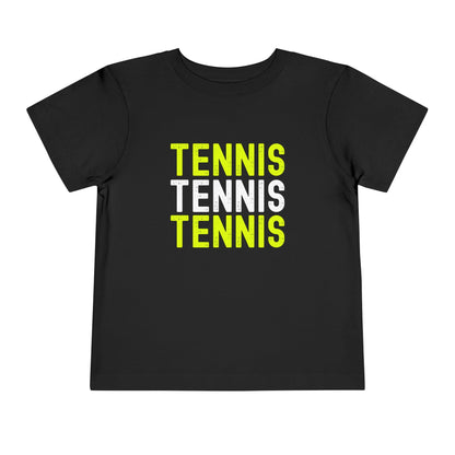 Black tennis tennis tennis toddler t shirt