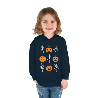 Pumpkins and Skeletons Halloween Fall Toddler Hoodie