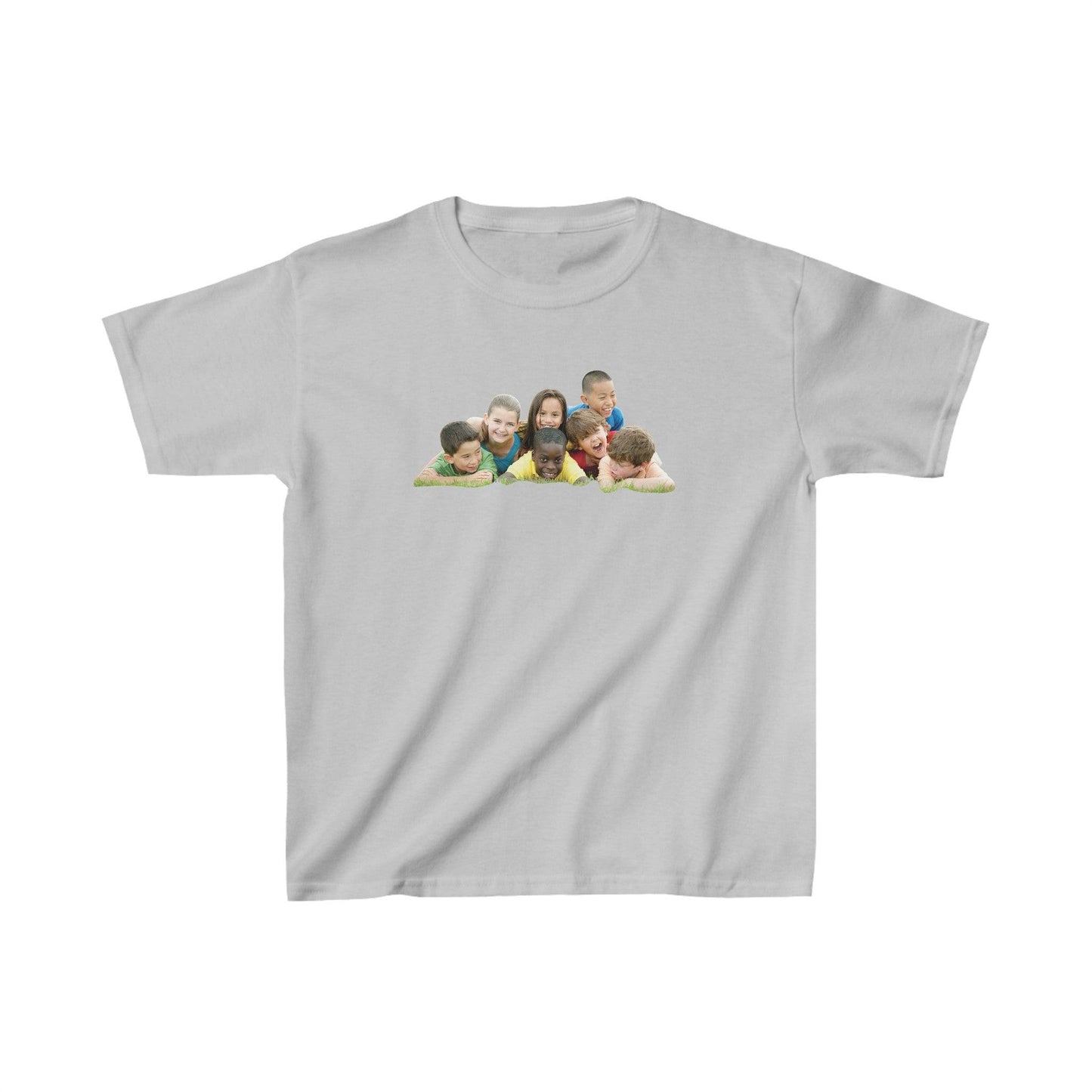 sport gray youth custom photo t shirt