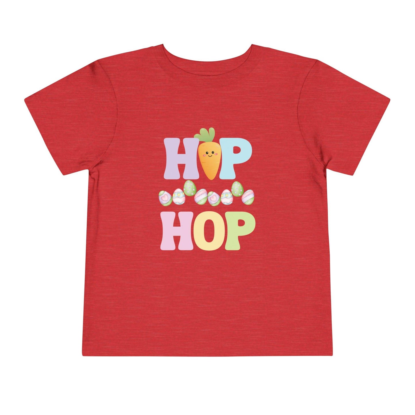 Hip Hop Easter with Eggs and Carrot Toddler Shirt red