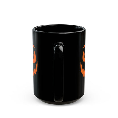 Halloween Pumpkin Face Coffee Mug, Pumpkin Face Halloween Black Coffee Cup (11oz, 15oz)