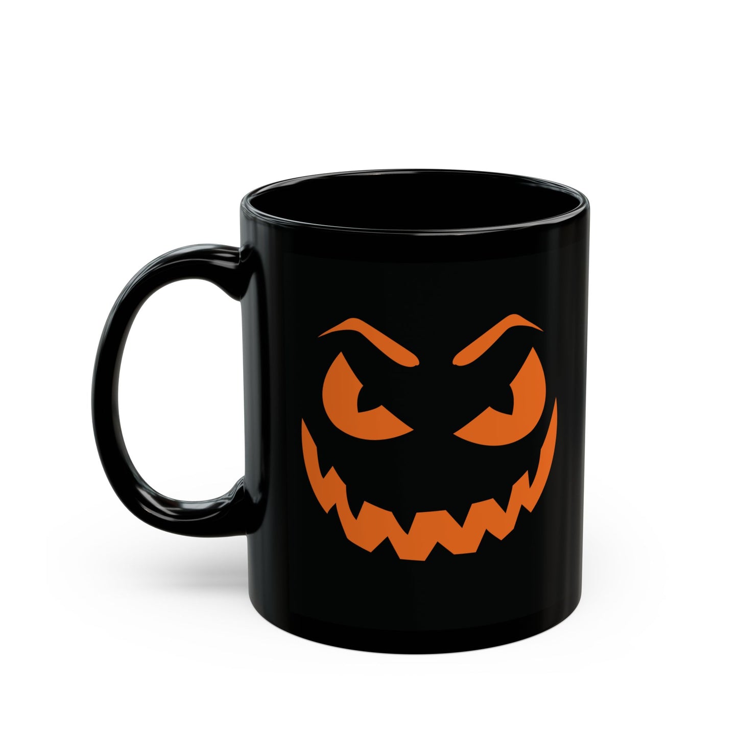 Halloween Pumpkin Face Coffee Mug, Pumpkin Face Halloween Black Coffee Cup (11oz, 15oz)