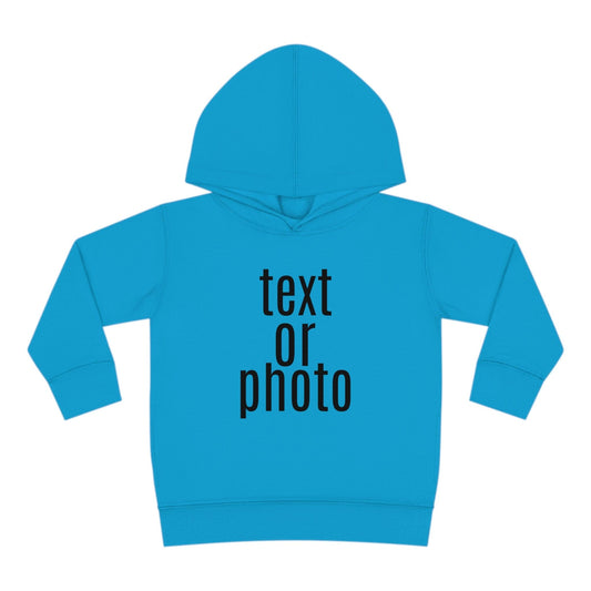  turquoise personalized text or photo toddler hoodie