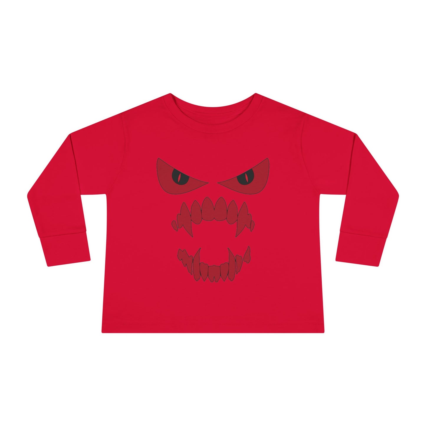 Scary Face Toddler Halloween Long Sleeve Shirt, Toddler Kids Face Shirt, Dracula Face Shirt