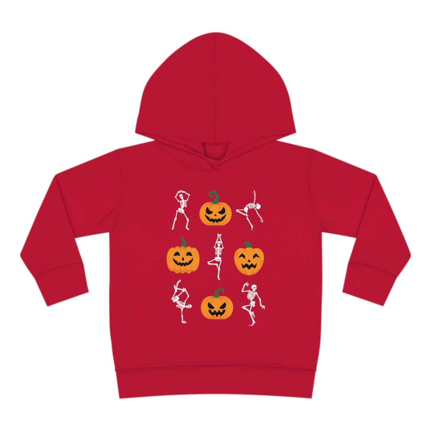 Pumpkins and Skeletons Halloween Fall Toddler Hoodie