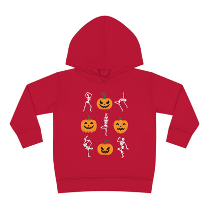 Pumpkins and Skeletons Halloween Fall Toddler Hoodie