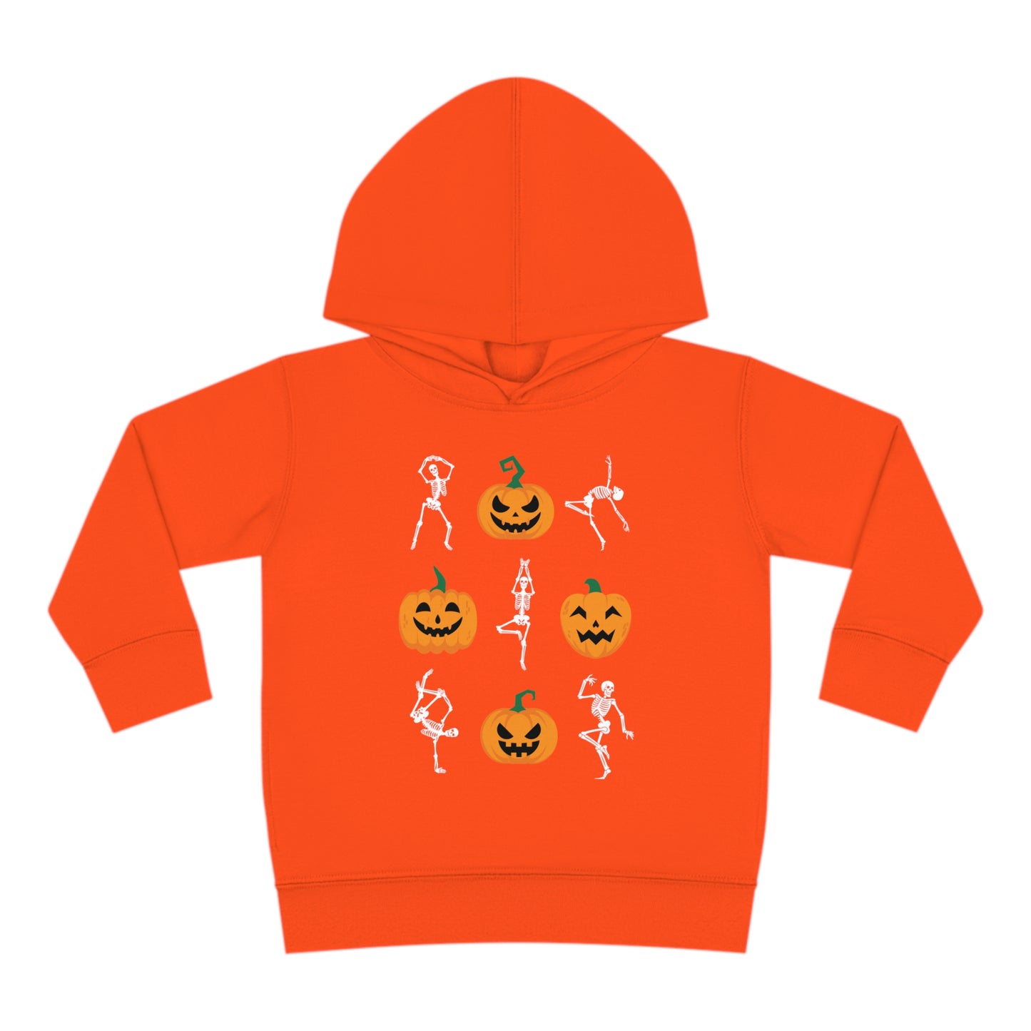 Pumpkins and Skeletons Halloween Fall Toddler Hoodie