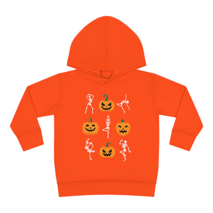 Pumpkins and Skeletons Halloween Fall Toddler Hoodie